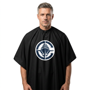 Cape de Barbier Robuste en Polyester Imperméable avec Protection du Cou - Usage Commercial - Product Image 1