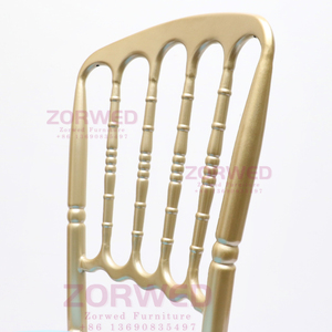 <span class=keywords><strong>Sillas</strong></span> <span class=keywords><strong>de</strong></span> banquete Napoleón <span class=keywords><strong>de</strong></span> metal y aluminio dorado para eventos, alquiler al por mayor <span class=keywords><strong>de</strong></span> muebles usados para hoteles, bodas y fiestas infantiles. - Product Image 4