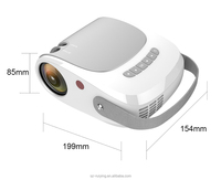 Projecteur LCD H5 1080P Haute luminosité Décodage 4K Android Bluetooth WiFi Mise au point manuelle Correction trapézoïdale manuelle Cinéma portable