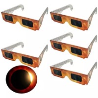 Lunettes 3D jetables unisexe S&H à monture carrée en papier, protection UV400, membrane Bard pour l'observation de l'éclipse solaire totale