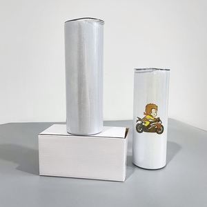 Lot de 25 gobelets en acier inoxydable scintillant de 20 oz, blancs avec paillettes, vente en gros, gobelets à sublimation avec couvercles - Product Image 2