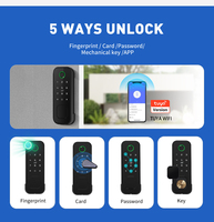 Étanche IP66 Porte Extérieure Intelligente Jante Serrure De Porte Deadbolt Tuya Wifi Empreintes Digitales RFID Carte Mot De Passage pour Grill Porte En Métal