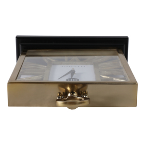 Elegante Orologio da Tavolo Rettangolare Moderno in Metallo e Vetro con Numeri Romani per Casa e Ufficio - Product Image 6