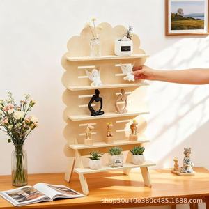 Estante vertical de madera de 4 niveles, soporte de exhibición de escritorio para joyas y suculentas - Product Image 2