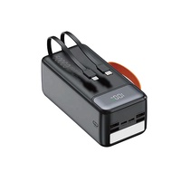 Batterie Li-Polymère à Charge Rapide 22,5W, 50000mAh, Grande Capacité, Banque d'Alimentation Portable avec Affichage LED, Multi-Ports pour Téléphone et Tablette