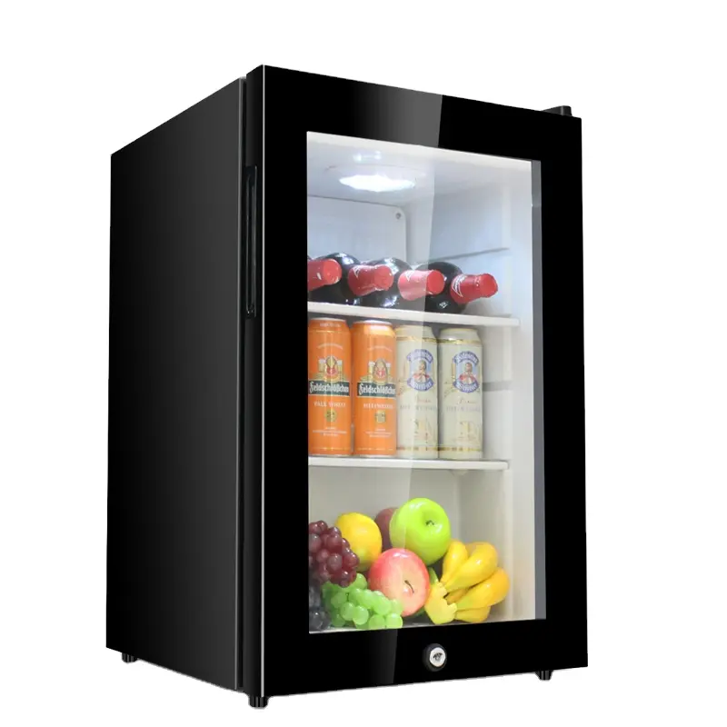 작은 가구 냉장고 상업적인 냉장고 수직 투명한 유리제 문 음료 전시 내각 신선한 내각 소형 냉장고