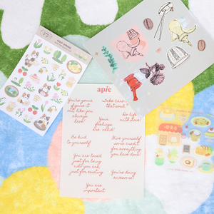Personnalisable imprimé mignon coréen dessin animé déco autocollants résistant aux UV PVC adhésif vinyle Goo <span class=keywords><strong>carte</strong></span> découpé papier Journal <span class=keywords><strong>cadeau</strong></span> - Product Image 5