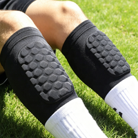 Manchons de compression pour mollets de football avec rembourrage en nid d'abeille EVA, protège-tibias, expédition immédiate, manchons de protection pour les jambes pour la course à pied