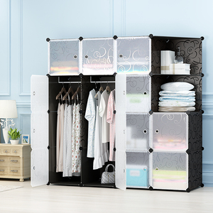 Прямая продажа с фабрики 14 двери пластиковый шкаф для хранения вещей портативный подвесной <span class=keywords><strong>almirah</strong></span> для гостиной - Product Image 3