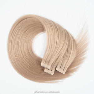 Extensiones de Cabello Rubio Europeo de Alta Calidad, Doble Trama, Invisibles, con Cinta Adhesiva Larga de PU, Extensiones de Cabello Humano Virgen - Product Image 6