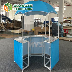 Carpa de Kiosco Hexagonal de 2.5x2.5m con Estructura de Acero, Fácil Montaje sin Herramientas, Ideal para Puestos de Comida, Bebidas y Cafeterías - Product Image 6