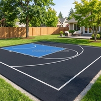Dalles de sol modulaires antidérapantes en PP pour terrains de sport extérieurs, pour basketball, badminton, terrain de sport multi-usages