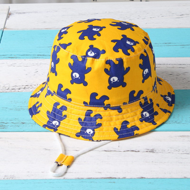 Outdoor Beach Swim Fishing Summer UV Protective Breathable Foldable Sun Hats Wide Brim Bucket Hat for Baby Toddler Kids