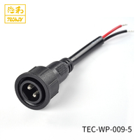 OEM 2464 18AWG 2C Schwarz 2,35mm 2-Pin DC-Steckverbinder Weiblich Wasserdicht PVC 12V/0,5A Stromkabel-Baugruppe Elektrische Leitung