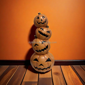 Artificial Lifelike Pumpkin Halloween Pumpkin Ornament Creative Flower <b>Accessories</b> With Little Grimace Home Party Decor - Product Image 5