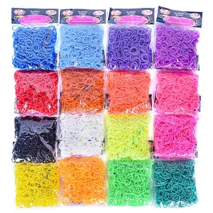 Vente en gros de 600 pièces/sac de petits élastiques pour enfants, bande élastique en plastique, bandeau pour filles, élastiques pour <span class=keywords><strong>loom</strong></span> - Product Image 2