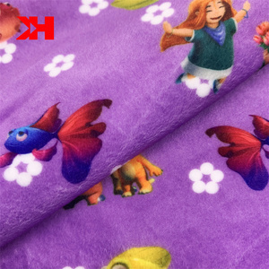 Kahn Bán Hàng Nóng 180gsm 97% Poly 3% Spandex Stretch <span class=keywords><strong>Fleece</strong></span> Tùy Chỉnh In Kỹ Thuật Số Mịn Minky Vải - Product Image 2