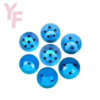 Pomo de Cambio Universal para Auto, Diseño de Estrella Azul, Cristal, Modificado, 1-7 Estrellas