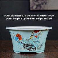 Pot de bonsaï en céramique émaillée classique jardinière de bureau de sol de Style chinois pour la décoration de la maison décoration de jardin Pots de fleurs Kit de jardinières