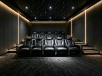 Maßgefertigtes Luxus-Heimkino-Sofa mit Vollständig Elektrischer Liegefunktion aus Echtem Leder VIP-Kinositzplätze für Villen und Kellerräume