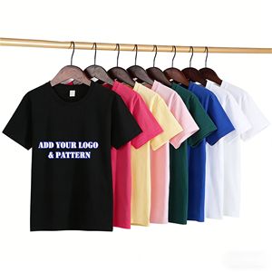 Camiseta Infantil Casual de Alta Calidad al Por Mayor con Logotipo Personalizado Impreso, 180GSM, 100% Algodón Tejido, Cuello Redondo, Tallas Grandes, Precio Atractivo - Product Image 1