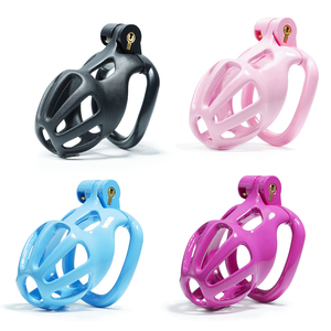 Cage de chasteté légère en résine, anneau rond, pour homme, dispositif de verrouillage du pénis, jouet sexuel pour hommes - Product Image 3