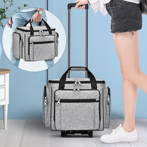 Nouveau design personnalisé Logo Rolling Craft Bag Paper Craft Tote Wheel Scrapbook Art Storage Organizer Case Teacher Bag Duffel Bag - Product Image 6