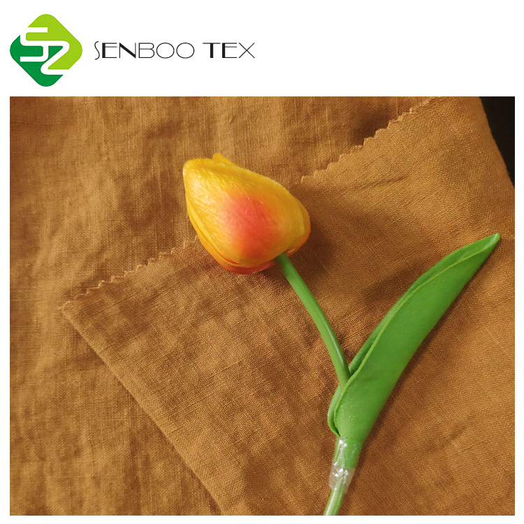 Коричневый цвет 150/200gsm 100% льняной ткани с ремнем для домашнего текстиля и крышка