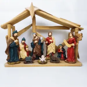 Nouvelle arrivée en gros De Noël nativité polyrésine figurine de noël