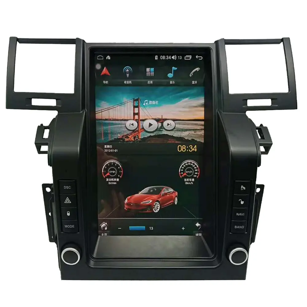 Android 12 Tesla 12,1 дюймов Автомобильный DVD Радио Видео плеер для Land Rover Range Rover Sport 3 2005-2009 с автомобильной GPS-навигацией
