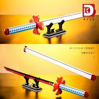 DK1514 Espada Curva de Fantasía con Cinta, Modelo de 780 Piezas con Funda, Soporte de Exhibición, Coleccionable de Escritorio, Sets de Bloques de Construcción DIY para Ensamblar