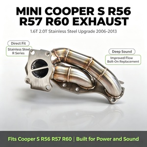 Collecteur d'échappement OEM en acier inoxydable 304, tuyaux d'échappement pour <span class=keywords><strong>MINI</strong></span> <span class=keywords><strong>Cooper</strong></span> <span class=keywords><strong>S</strong></span> R56 R57 R60 2.0T 1.6T 2006-2013, sortie de puissance fluide à haute vitesse - Product Image 1