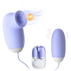 Massaggiatore Vibrante Portatile per Donne con Funzione di Suzione per Stimolazione Clitoridea e del Capezzolo, Giocattolo Sessuale per Orgasmo Rapido - Product Image 2