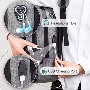 Wholesale Mochilas Anti Theft <b>College</b> USB Charging Port Waterproof Business Travel Bagpack Laptop Bag <b>Backpacks</b> for Men - Product Image 4