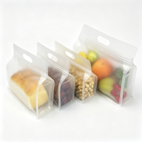 Pochette personnalisée imprimée givrée pour friandises pour animaux, avec poignée, fond plat, fermeture éclair refermable, qualité alimentaire TOPET/PE, pour aliments pour chiens et bébés