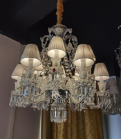 Moyen-Orient populaire luxe 8 lumières Asfour cristal verre bras Bacarat lustre pour hôtel Villa éclairage décoratif