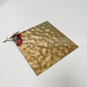 M198 Black Titanium Rose Gold 304/316 Stainless Steel Plate Hammered Water Ripple Decorative Bending Cutting Welding Custom - Product Image 6