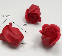 Coffret de 81 fleurs de savon écologiques en forme de rose, sans base, à trois couches, pour Noël, mariage, bonbons, cadeau, Fête des Pères, Halloween