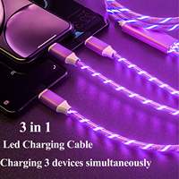 Câble de charge LED rapide durable 5A avec blindage de tresse de veste en TPE pour câble tressé en nylon Android Micro USB IOS Type C