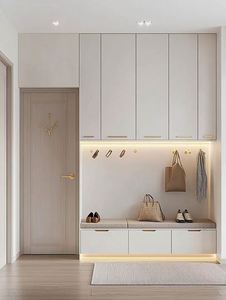 ตู้เก็บรองเท้าไม้สไตล์โมเดิร์นตู้เก็บของในห้องโถงแบบพกพาเก็บรองเท้าไม้ประหยัดพื้นที่ - Product Image 3