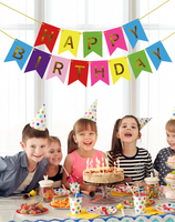 Guirlande écologique en papier en forme de queue de poisson, durable, multicolore, pour décoration de fête d'anniversaire, Feliz Cumpleaños, pour les fêtes et les événements à domicile