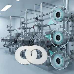 Rondelle et <span class=keywords><strong>joint</strong></span> en <span class=keywords><strong>caoutchouc</strong></span> <span class=keywords><strong>plat</strong></span> personnalisés en néoprène CR, NBR, FKM, FFKM, PTFE pour solutions d'étanchéité de machines, pompes et vannes - Product Image 1