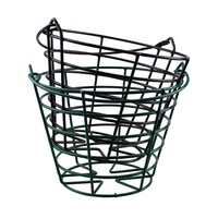 Panier à balles de golf en métal avec poignée, capacité de 100 balles, seau de rangement antirouille pour le practice et le parcours de golf