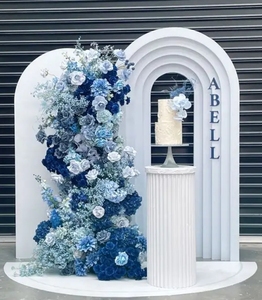 Op maat gemaakte PVC 3D bloemenboog Chiara achtergrondframe nieuw binnenkomende wanddecoratie met lichteffecten voor bruiloften en feesten - Product Image 3