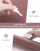 Tapis de souris de table en cuir PU/PVC personnalisé en usine, anti-rayures de style multicolore de grande taille pour les cadeaux haut de gamme