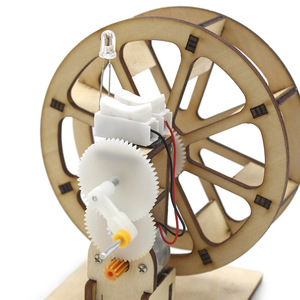 Kit de modèle de générateur à manivelle en bois, jouet éducatif scientifique pour enfants de 7 à 9 ans, apprentissage STEAM, expérience scientifique DIY - Product Image 3