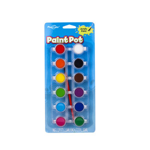 Ensemble de <span class=keywords><strong>peinture</strong></span> <span class=keywords><strong>acrylique</strong></span> 12 couleurs de Noël <span class=keywords><strong>avec</strong></span> support en <span class=keywords><strong>verre</strong></span> et papier comprenant un pinceau en bois pour les fournitures d'art en bois de toile de bois - Product Image 1