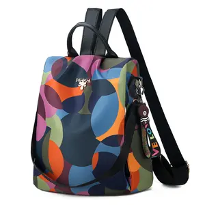 2024 Fashionable Women Waterproof Bagpack Anti Theft Ladies Nylon Backpack