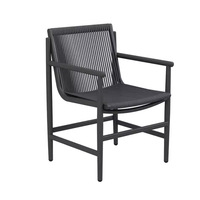 Tables et chaises d'extérieur modernes minimalistes nordiques personnalisables, imperméables et anti-UV, avec option coussin pour cour, villa, balcon, jardin