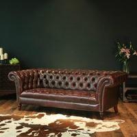 Ensemble de canapés Chesterfield américains en similicuir, design moderne, canapé sectionnel avec boutons, rembourrage en éponge pour salon
